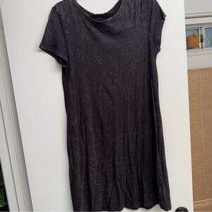 Acid wash t-shirt dress